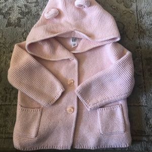 Baby gap pink hooded sweater